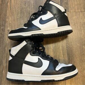 Nike Dunk High Black White Athletic Sneakers Logo High Top Unisex Basketball 7